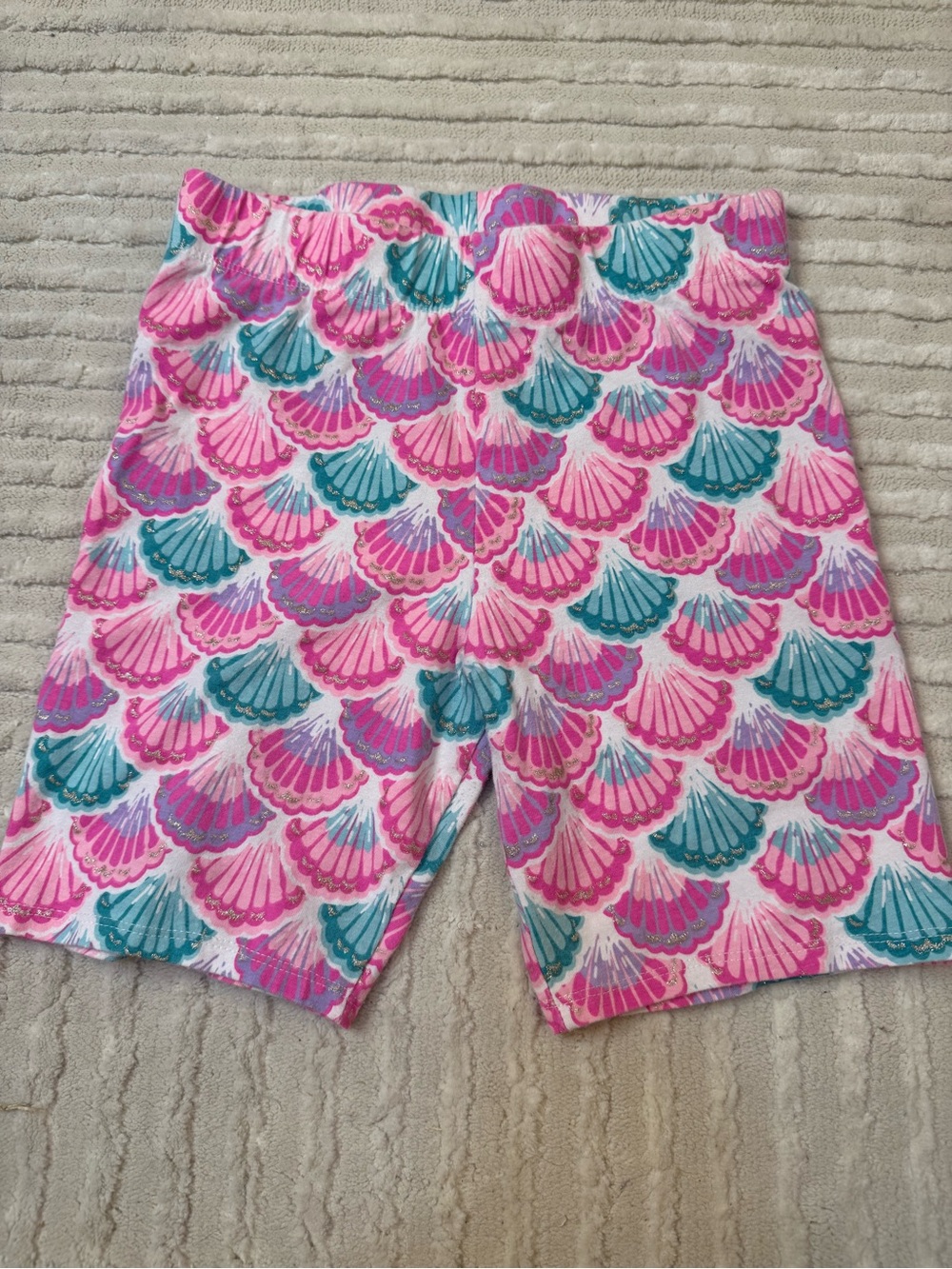 Tommy Bahama Pink Teal Shell-Print Kids Shorts